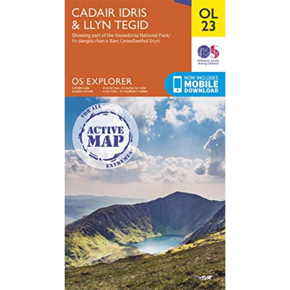 OS Explorer Map OL23 Cadair Idris & Llyn Tegid (Active) (OS Explorer Active) cover image