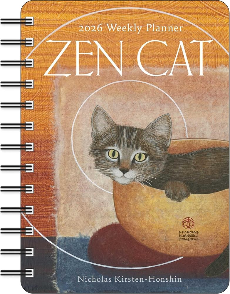 Zen Cat 2026 Weekly Planner Calendar cover image