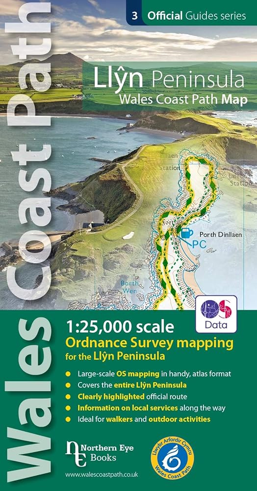 Llyn Peninsula Coast Path Map - 1:25,000 scale OS mapping for the Llyn Peninsula section of the Wales Coast Path cover image